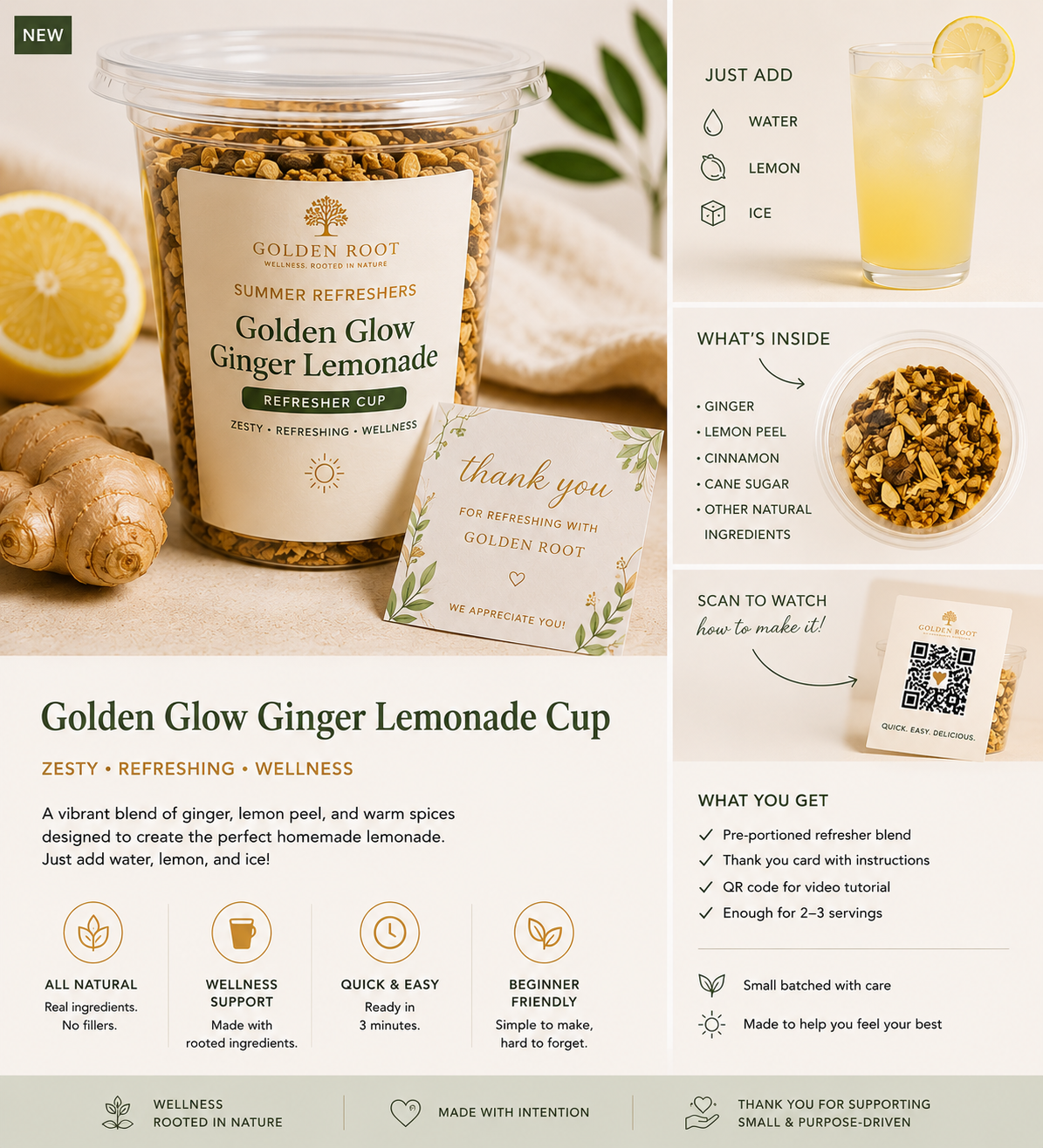 Golden glow Ginger Lemonade Cup