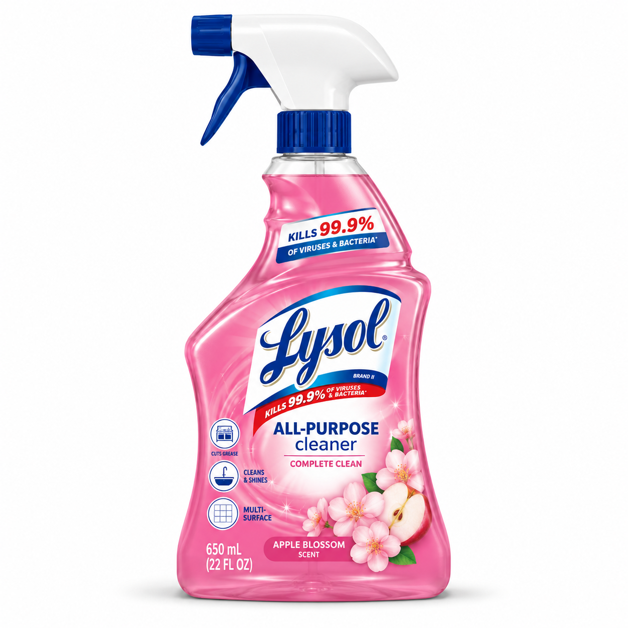 Lysol All-Purpose Apple Blossom Spray (650ML Trigger Bottle)