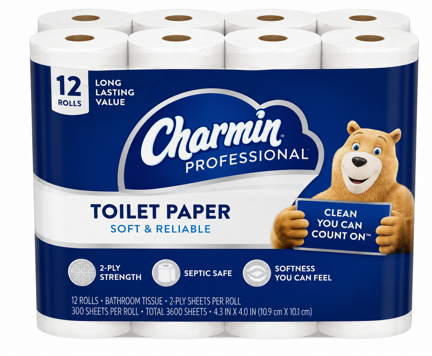 Charmin Professional Toilet Paper (12-Roll Restock Pack)