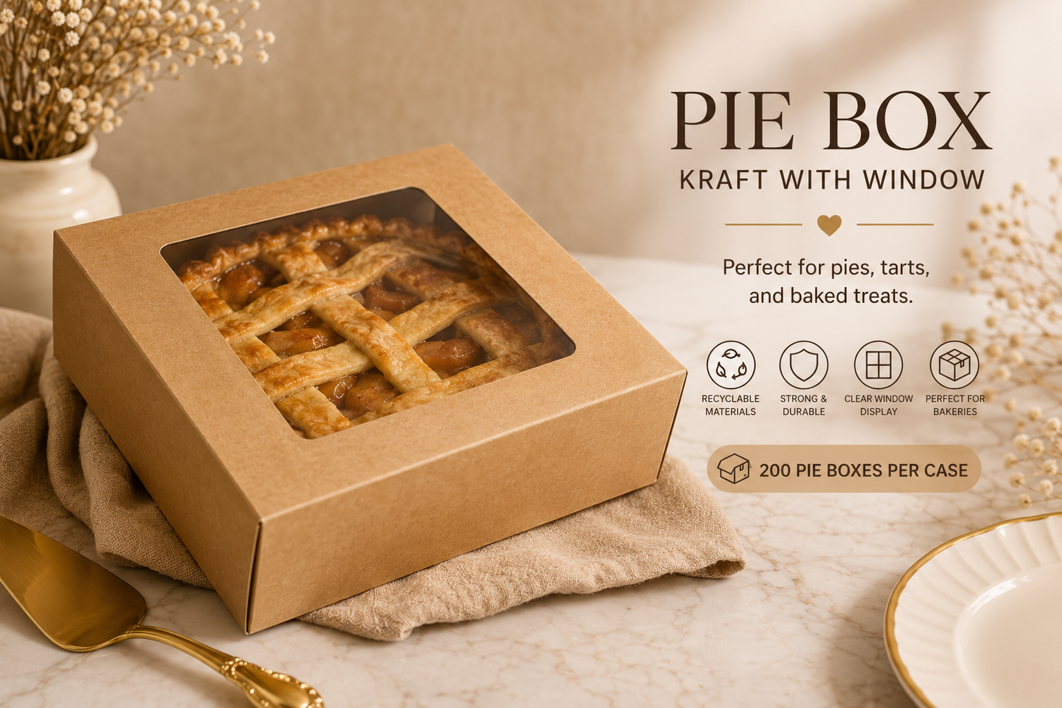 Kraft Pie Boxes with Windo