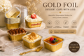 Premium Gold Foil Dessert Cups with Lids