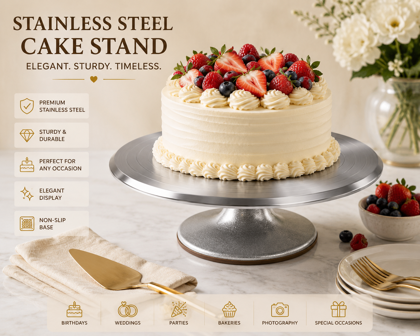 Rotating Cake Stand / Cake Decorating Turntable