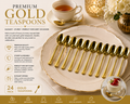 Premium Gold Disposable Teaspoons 24pc