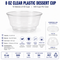 8 oz Clear Plastic Dessert Cups