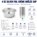4 oz Silver Foil Crème Brûlée Cups